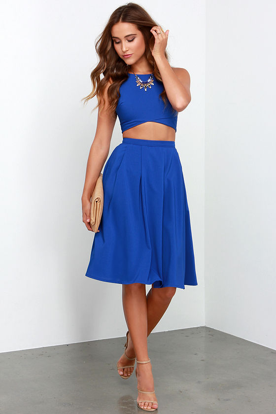 Turquoise and Royal Blue Dress